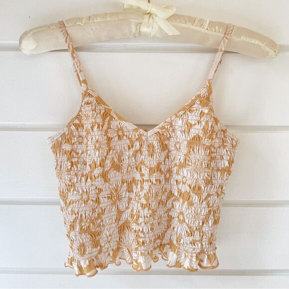 American Eagle Outfitters Scrunched Crop Cami Tank Top Size Small - Picture 1 of 11